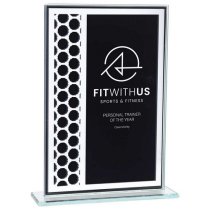 Titanium Mirrored Glass Award | Black | 180mm