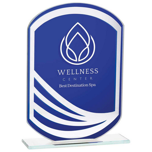 Argon Mirrored Glass Award | Blue | 160mm