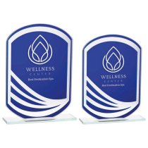 Argon Mirrored Glass Award | Blue | 160mm