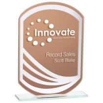 Argon Mirrored Glass Award | Bronze | 160mm
