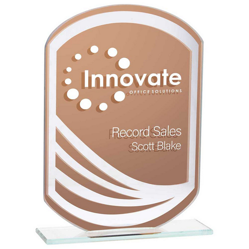 Argon Mirrored Glass Award | Bronze | 160mm