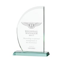Jade Impulse Wave Glass Award | 180mm