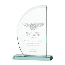 Jade Impulse Wave Glass Award | 205mm