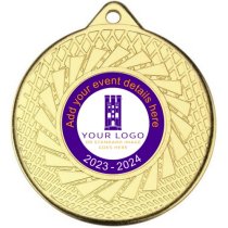 Personalised Blade Medal | Gold | 50mm
