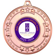 Personalised Tri Star Medal | Bronze | 50mm