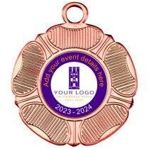 Personalised Tudor Rose Medal | Bronze | 50mm