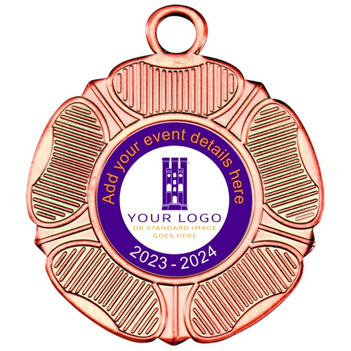 Personalised Tudor Rose Medal | Bronze | 50mm