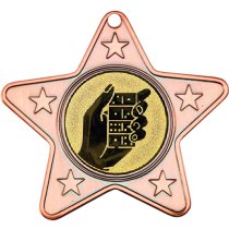 Dominos Star Shaped Medal | Bronze | 50mm