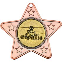 Go Kart Star Shaped Medal | Bronze | 50mm