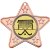 Hockey Star Shaped Medal | Bronze | 50mm - M10BZ.HOCKEY