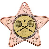 Squash Star Shaped Medal | Bronze | 50mm
