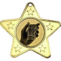 Dominos Star Shaped Medal | Gold | 50mm