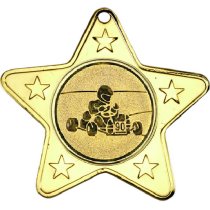 Go Kart Star Shaped Medal | Gold | 50mm