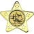 Gymnastics Star Shaped Medal | Gold | 50mm - M10G.GYMNASTICS