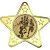 Running Star Shaped Medal | Gold | 50mm - M10G.RUNNING