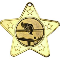 Snooker Star Shaped Medal | Gold | 50mm