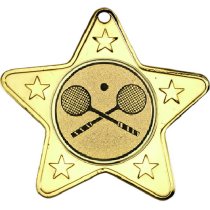 Squash Star Shaped Medal | Gold | 50mm