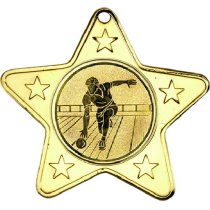 Ten Pin Star Shaped Medal | Gold | 50mm