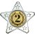 2nd Place Star Shaped Medal | Silver | 50mm - M10S.2ND