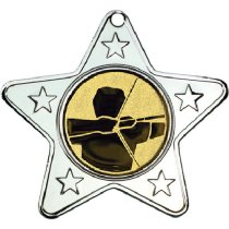 Archery Star Shaped Medal | Silver | 50mm