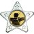 Archery Star Shaped Medal | Silver | 50mm - M10S.ARCHERY