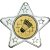 Badminton Star Shaped Medal | Silver | 50mm - M10S.BADMINTON