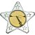 Clay Pigeon Star Shaped Medal | Silver | 50mm - M10S.CLAYSHOOT
