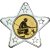 Fishing Star Shaped Medal | Silver | 50mm - M10S.FISHING