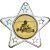 Go Kart Star Shaped Medal | Silver | 50mm - M10S.GOKART