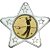 Golf Star Shaped Medal | Silver | 50mm - M10S.GOLF