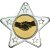Handshake Star Shaped Medal | Silver | 50mm - M10S.HANDSHAKE