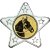 Horse Star Shaped Medal | Silver | 50mm - M10S.HORSE