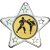 Karate Star Shaped Medal | Silver | 50mm - M10S.KARATE