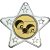 Lawn Bowls Star Shaped Medal | Silver | 50mm - M10S.LAWNBOWL