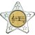 Music Star Shaped Medal | Silver | 50mm - M10S.MUSIC