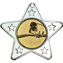 Pool Star Shaped Medal | Silver | 50mm