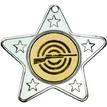 Shooting Star Shaped Medal | Silver | 50mm