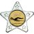 Swimming Star Shaped Medal | Silver | 50mm - M10S.SWIMMING