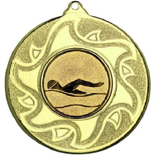 Swimming Sunshine Medal | Gold | 50mm