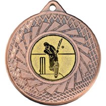Cricket Blade Medal | Bronze | 50mm