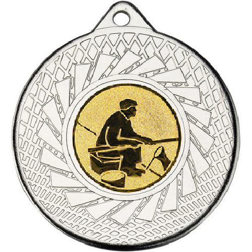 Fishing Blade Medal | Silver | 50mm