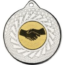 Handshake Blade Medal | Silver | 50mm