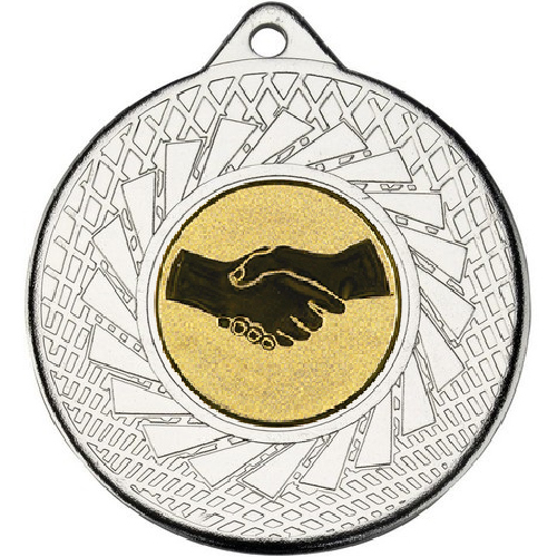 Handshake Blade Medal | Silver | 50mm