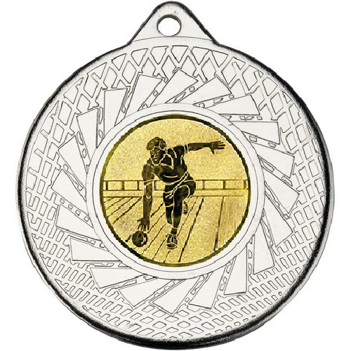 Ten Pin Blade Medal | Silver | 50mm