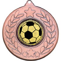 Football Stars and Wreath Medal | Bronze | 50mm