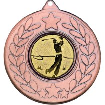 Golf Stars and Wreath Medal | Bronze | 50mm