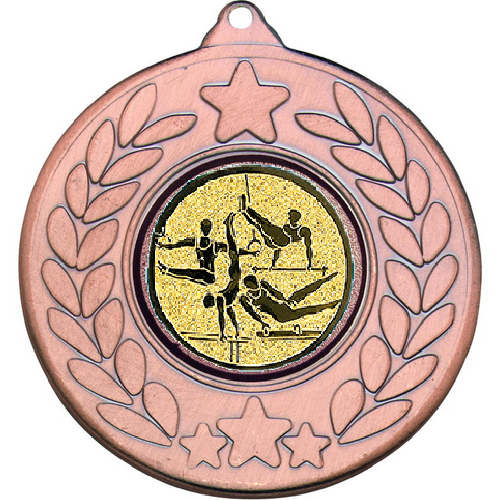 Gymnastics Stars and Wreath Medal | Bronze | 50mm