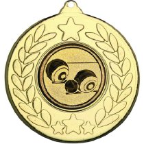 Lawn Bowls Stars and Wreath Medal | Gold | 50mm