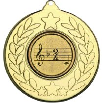 Music Stars and Wreath Medal | Gold | 50mm