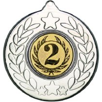 2nd Place Stars and Wreath Medal | Silver | 50mm
